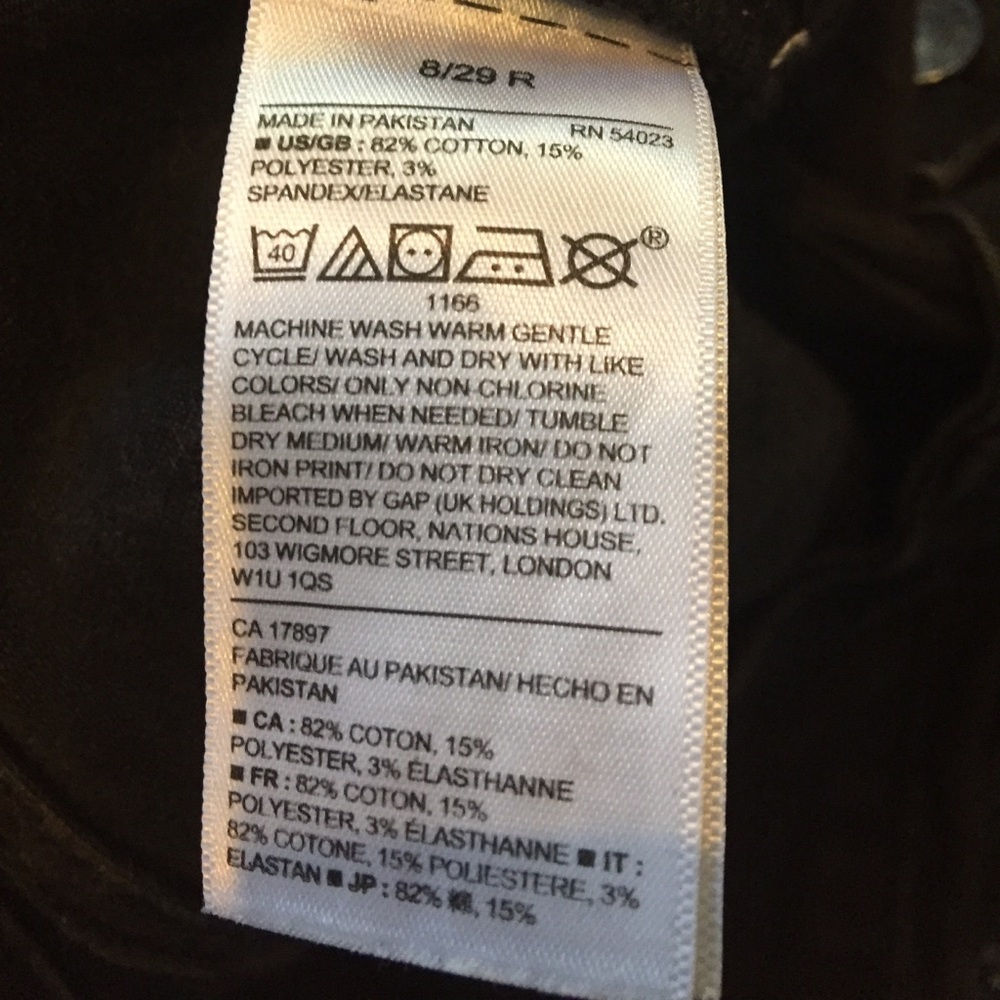 Gap Black Denim hi-Rise Leggings - Picture 4 of 4